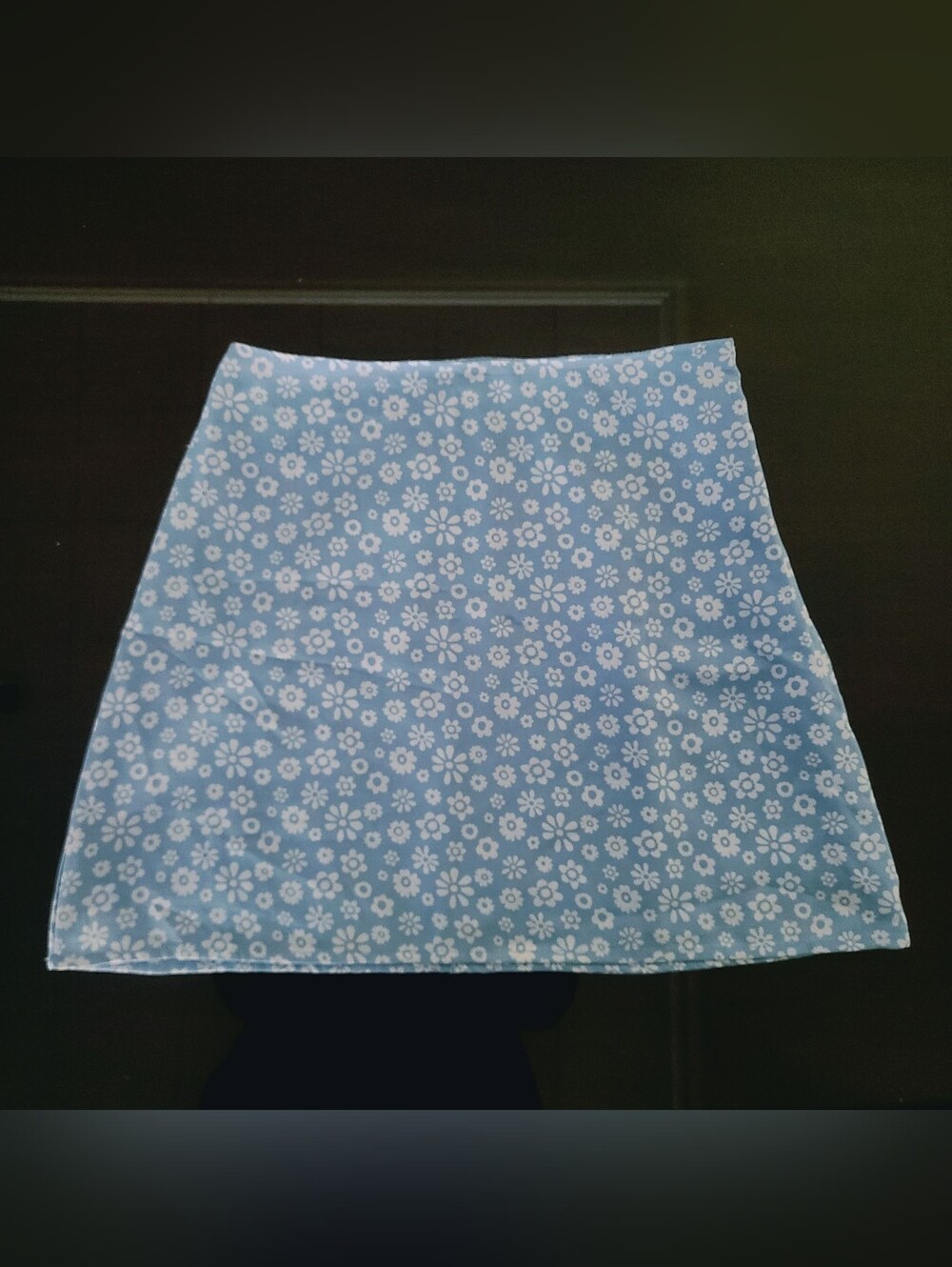 Hollister High Rise Skirt Y2K Blue White Flowers